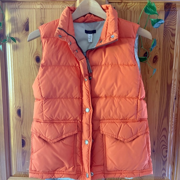 J. Crew Jackets & Blazers - JCrew Puffer Vest Women’s XS Bright Orange